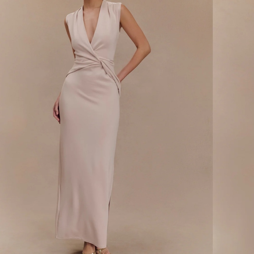 Meshki Lorelei crepe twist Midi Dress